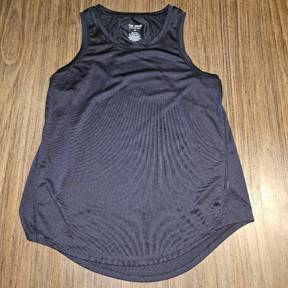 Tek Gear Women Sleeveless Work Out Tank Top Black Size Medium